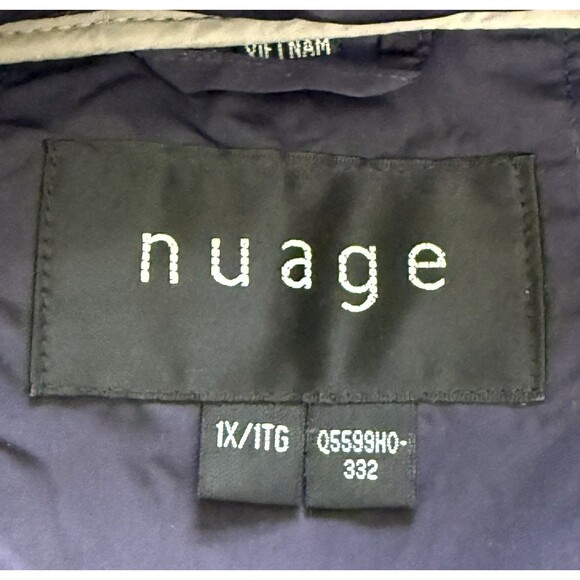 Women's Navy Longline Quilted Puffer Vest Outerwear Casual Missing Hood Size XL - Picture 5 of 10